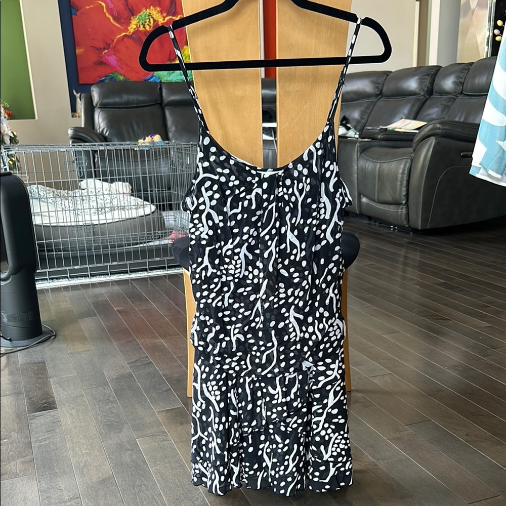 Black and White Patterned Dress